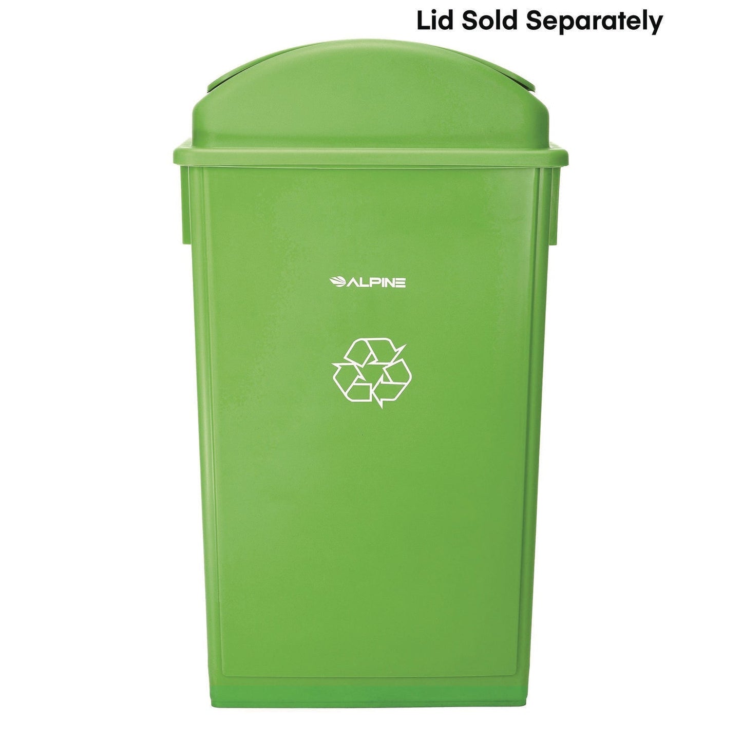 Alpine Industries Slim 23 Gallon Recycling Bin, Plastic, Lime Green