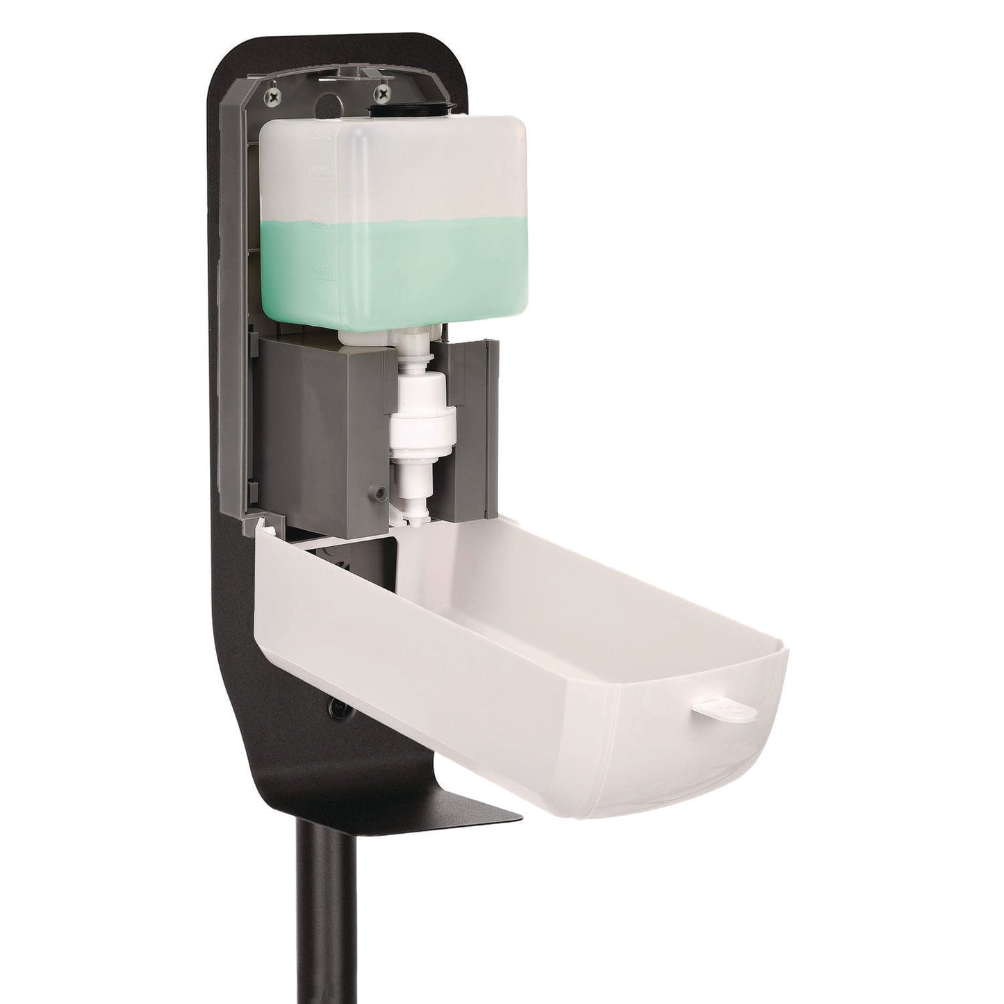 Alpine Industries Automatic Foam Hand Sanitizer/Soap Dispenser with Floor Stand, 40 oz, 4.48 x 6 x 45, White