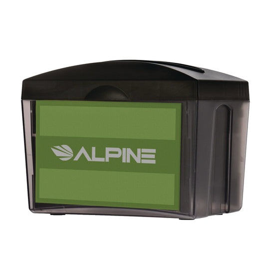 Alpine Industries Interfold Table Top Dispenser Napkin Holder, 5.9 x 8 x 6.5, Black
