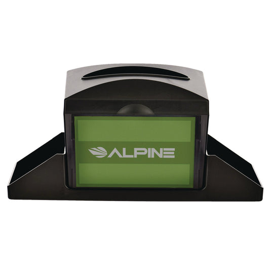 Alpine Industries Interfold Table Top Dispenser Napkin Holder with Caddy, 6 x 14.17 x 6.5, Black