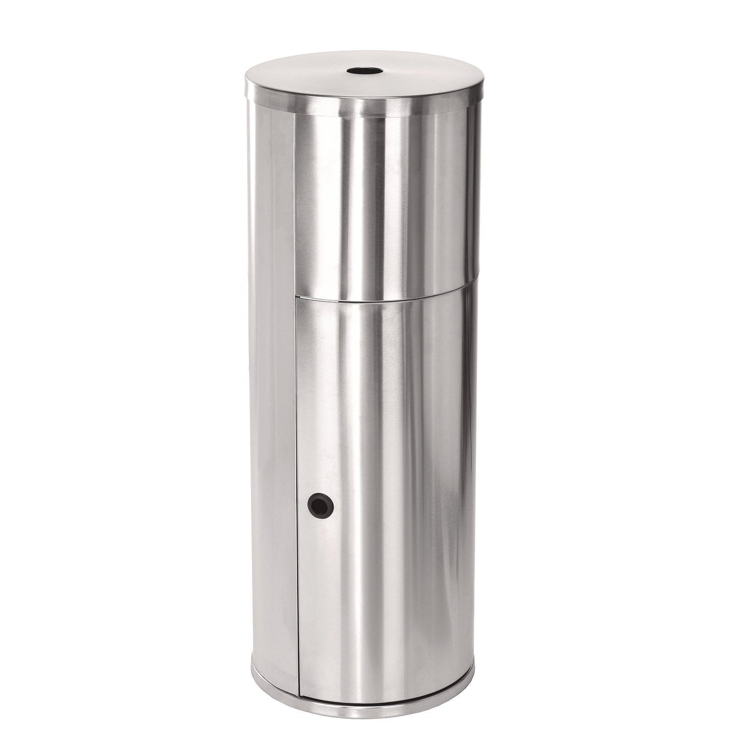 Alpine Industries Stainless Steel 7 Gal Trash Can with Gym Disinfecting Wipes Dispenser