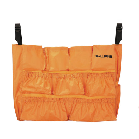 Alpine Industries 12-Pocket Trash Can Caddy Bag, 12 Compartments, Orange