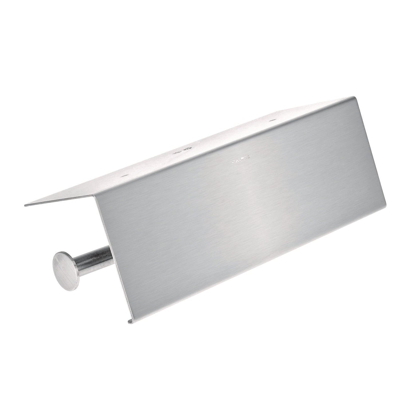 Alpine Industries Double Post Toilet Paper Holder with Shelf Storage Rack, 3.87 x 10.5 x 3.95, Brushed Stainless Steel