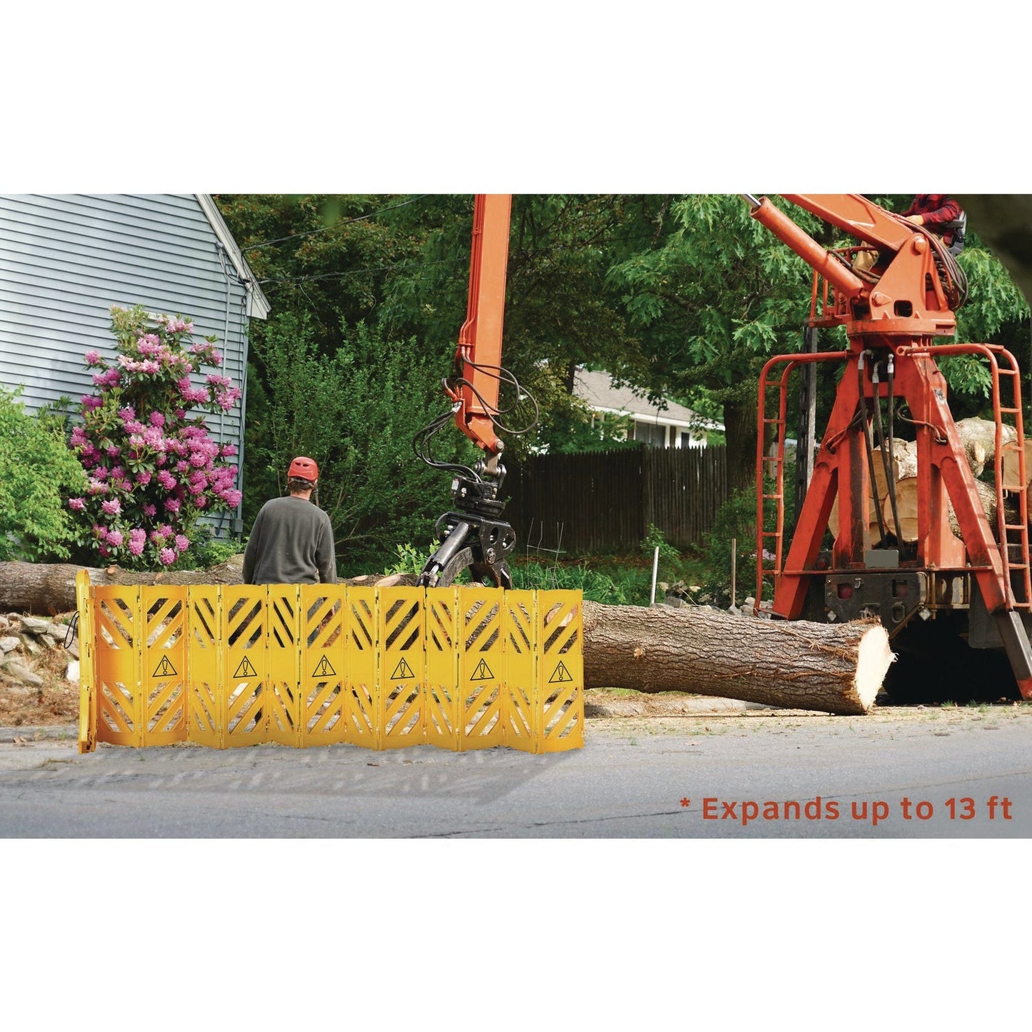 Alpine Industries Expandable Portable Fence Barrier Safety Barricade, Plastic, 1.97 x 153.54 x 39.76, Yellow