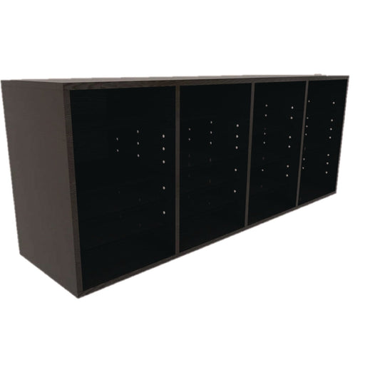 AdirOffice Wood Adjustable 24 Compartment Literature Organizer, 24 Sections, Letter Size, 39.3 x 11.8 x 16.3, Black