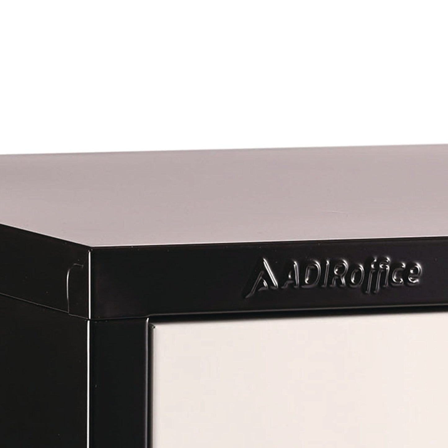 AdirOffice Steel Storage Locker, 1 Compartment, 12 x 12 x 72, Black Body/White Doors