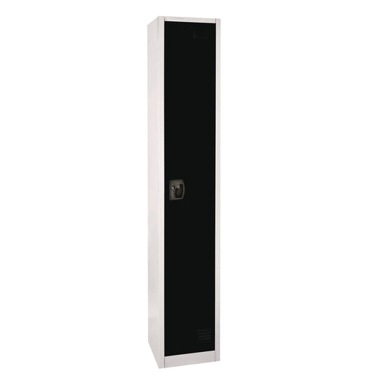 AdirOffice Steel Storage Locker, 1 Compartment, 12 x 12 x 72, Black