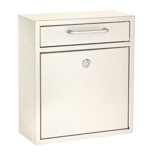 AdirOffice Medium Ultimate Wall Mounted Mail Box, 10.4 x 4.5 x 12, White