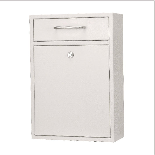 AdirOffice Large Ultimate Secure Drop Box Wall Mounted Mail Box, 11.2 x 4.7 x 16.2, White