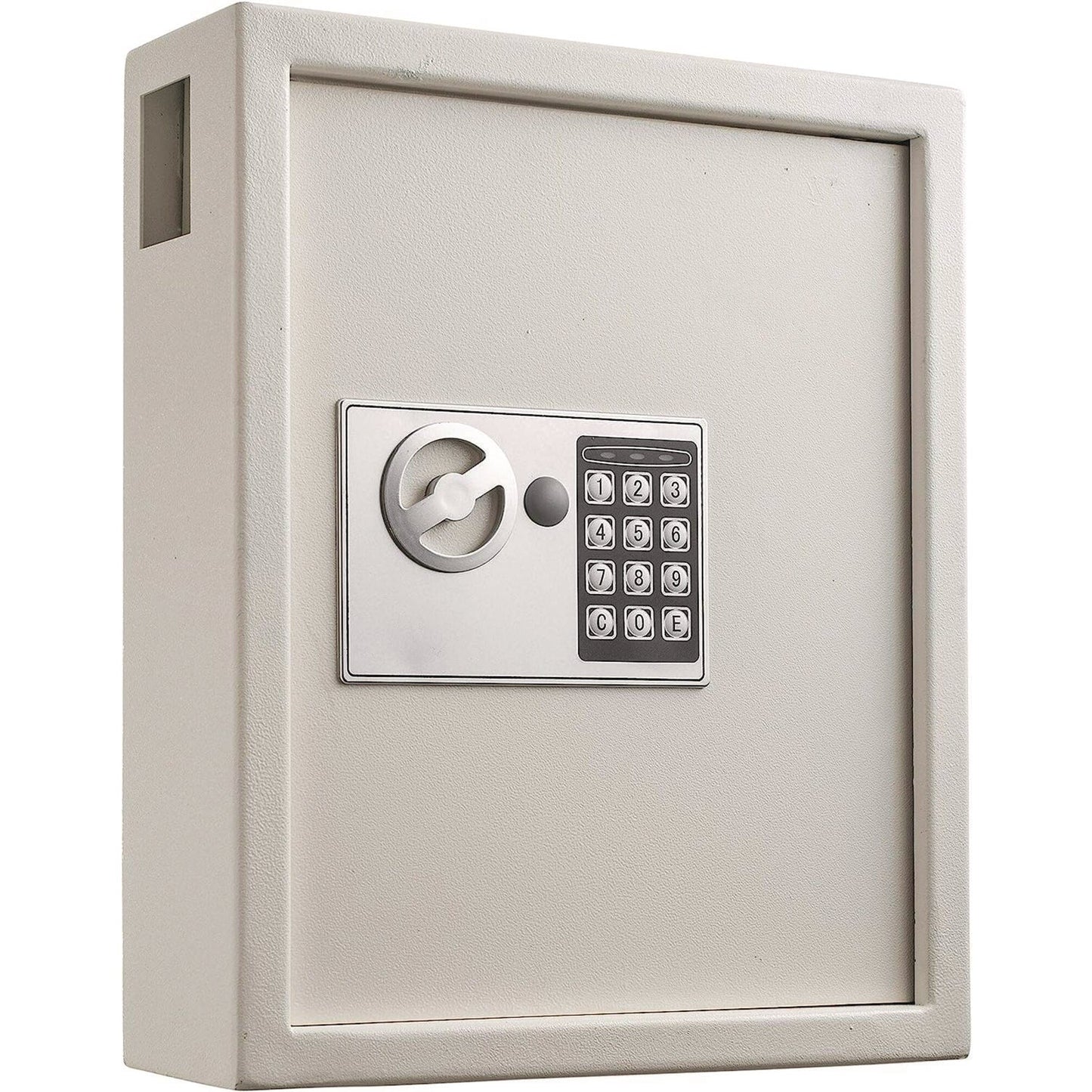 AdirOffice Steel Digital Lock Key Cabinet, 60-Key, 13 x 2.6 x 17, Stainless Steel 304, White