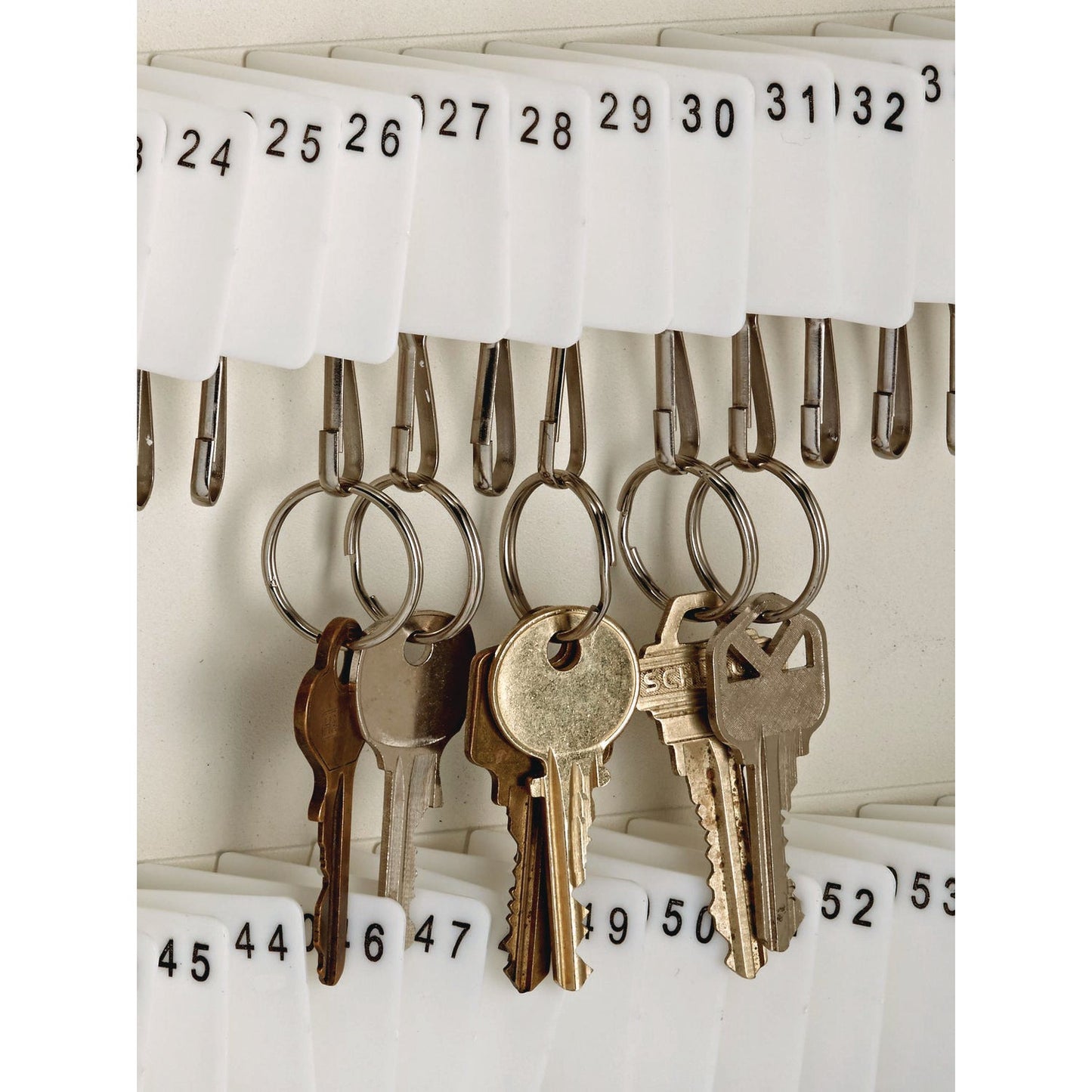 AdirOffice Steel Digital Lock Key Cabinet, 60-Key, 13 x 2.6 x 17, Stainless Steel 304, White