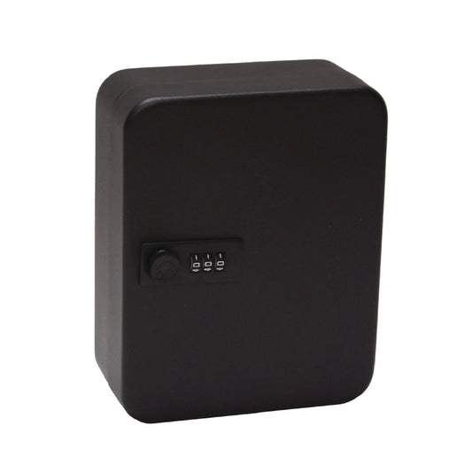 AdirOffice Steel Heavy-Duty Key Cabinet with Combination Lock, 30-Key, 6.4 x 3 x 8, Stainless Steel 304, Black