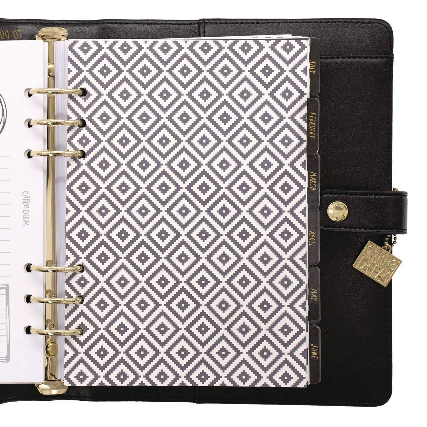 PUKKA PAD® A5 Planner, 10.24 x 9.25, Black Cover, 12-Month