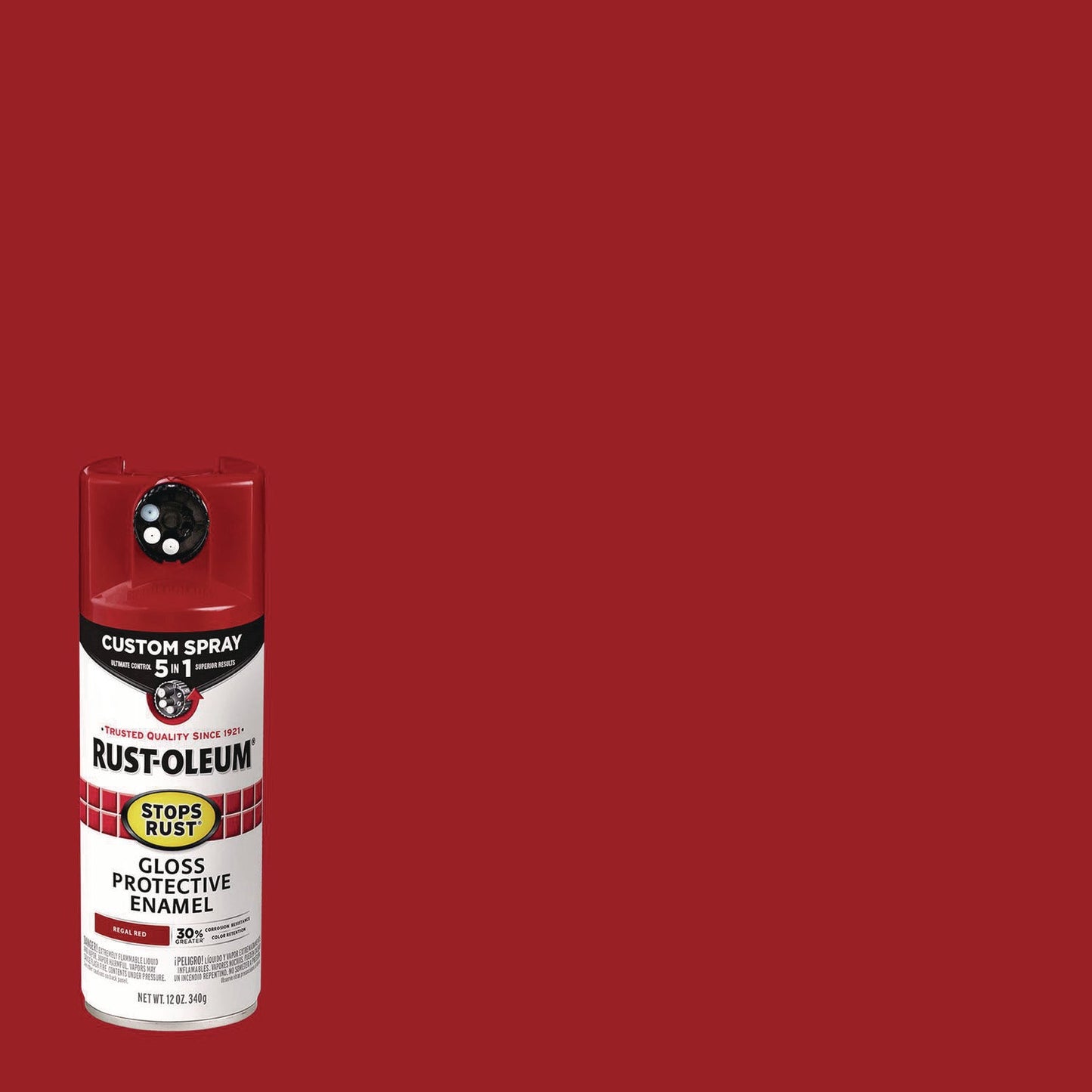 Rust-Oleum® Stops Rust 5-in-1 Spray Paint, Gloss Regal Red, 12 oz Aerosol Can