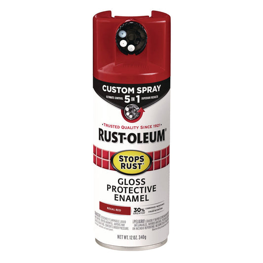 Rust-Oleum® Stops Rust 5-in-1 Spray Paint, Gloss Regal Red, 12 oz Aerosol Can