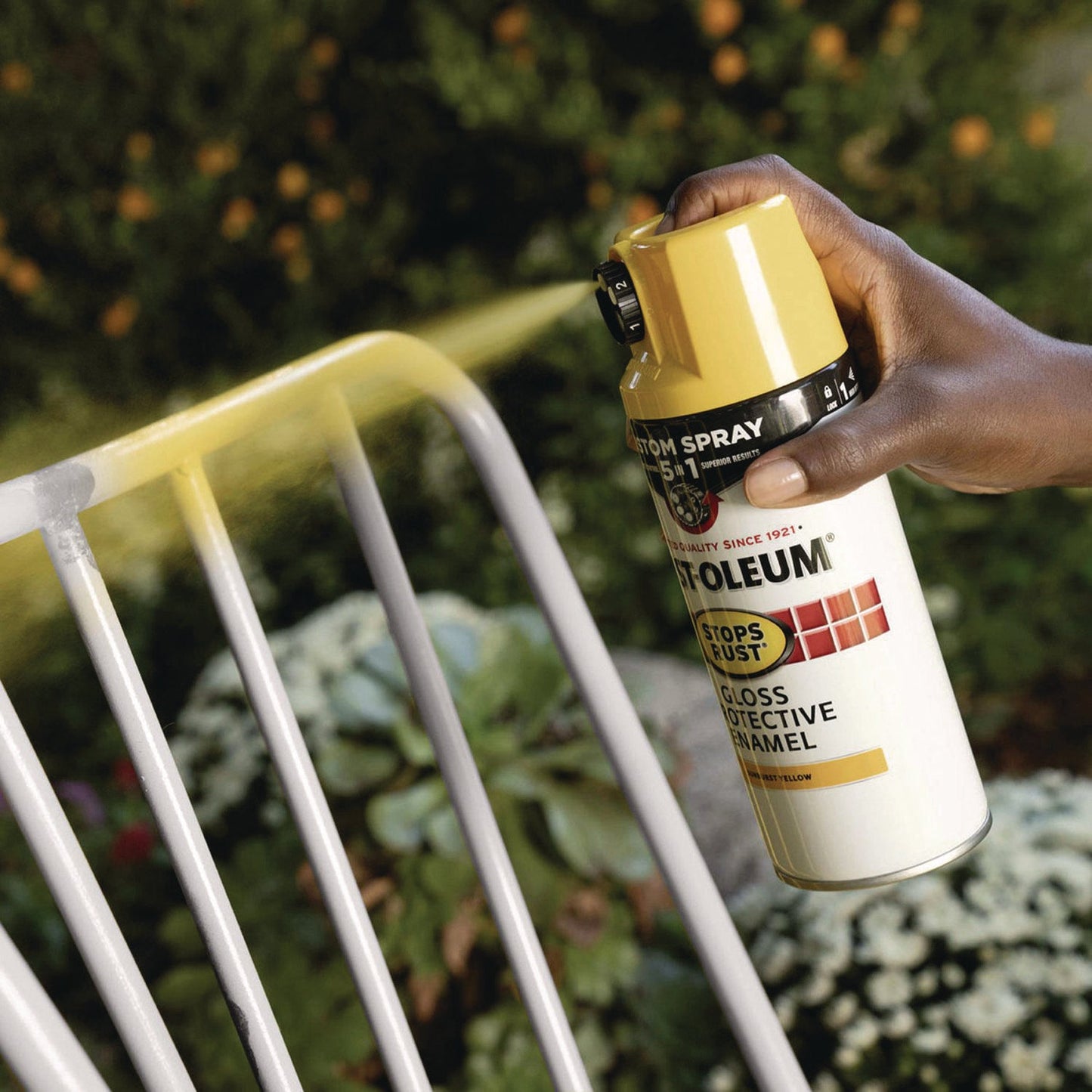 Rust-Oleum® Stops Rust 5-in-1 Spray Paint, Gloss Sunburst Yellow, 12 oz Aerosol Can