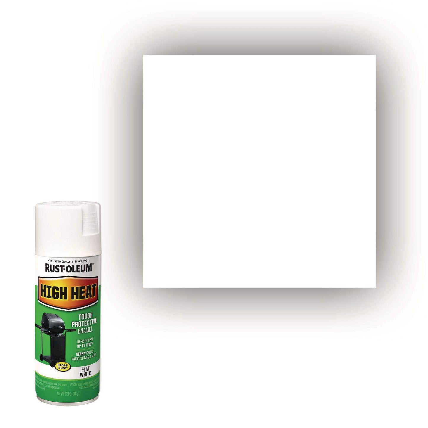 Rust-Oleum® High Heat Enamel Spray Paint, Flat White, 12 oz Aerosol Can