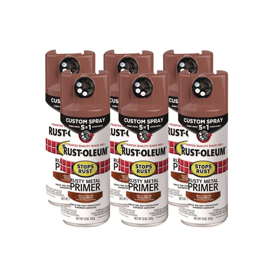 Rust-Oleum® Stops Rust 5-in-1 Spray Paint, Rusty Metal, 12 oz Aerosol Can, 6/Carton