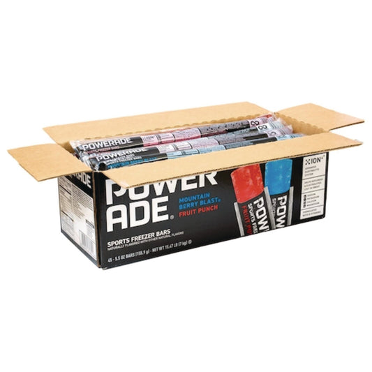 POWERADE® Sport Electrolytes Freezer Bars, Berry Blast, Fruit Punch, 5.5 oz, Bar, 45/Carton