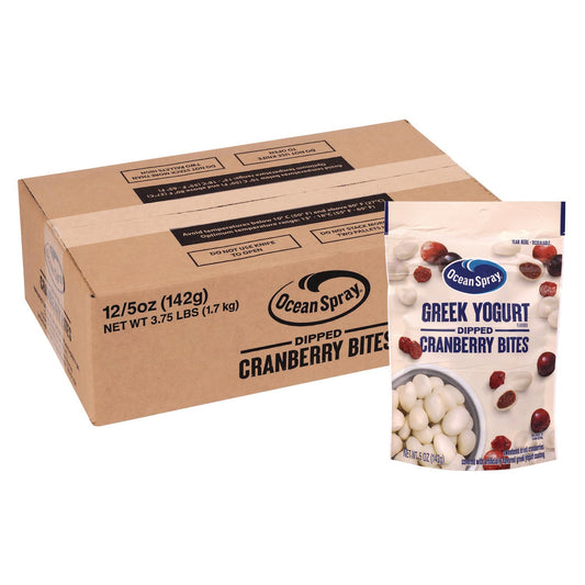 Ocean Spray® Greek Yogurt Dipped Cranberry Bites, Cranberry/Yogurt, 5 oz Bag, 12/Carton