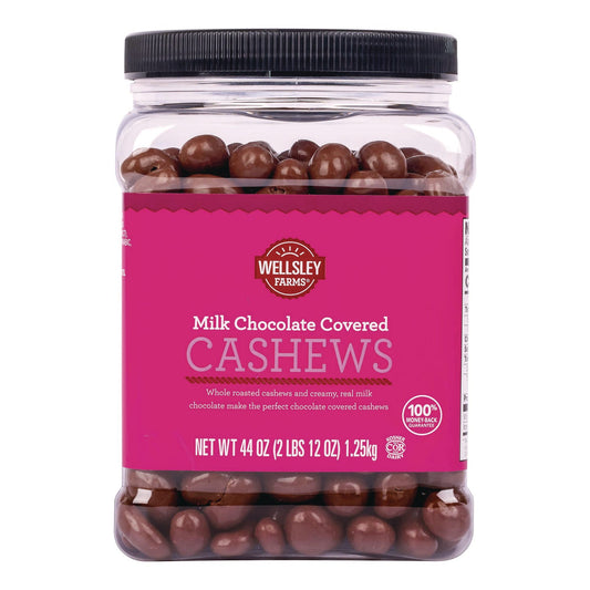 Wellsley Farms™ Milk Chocolate Covered Cashews, 44 oz Jar