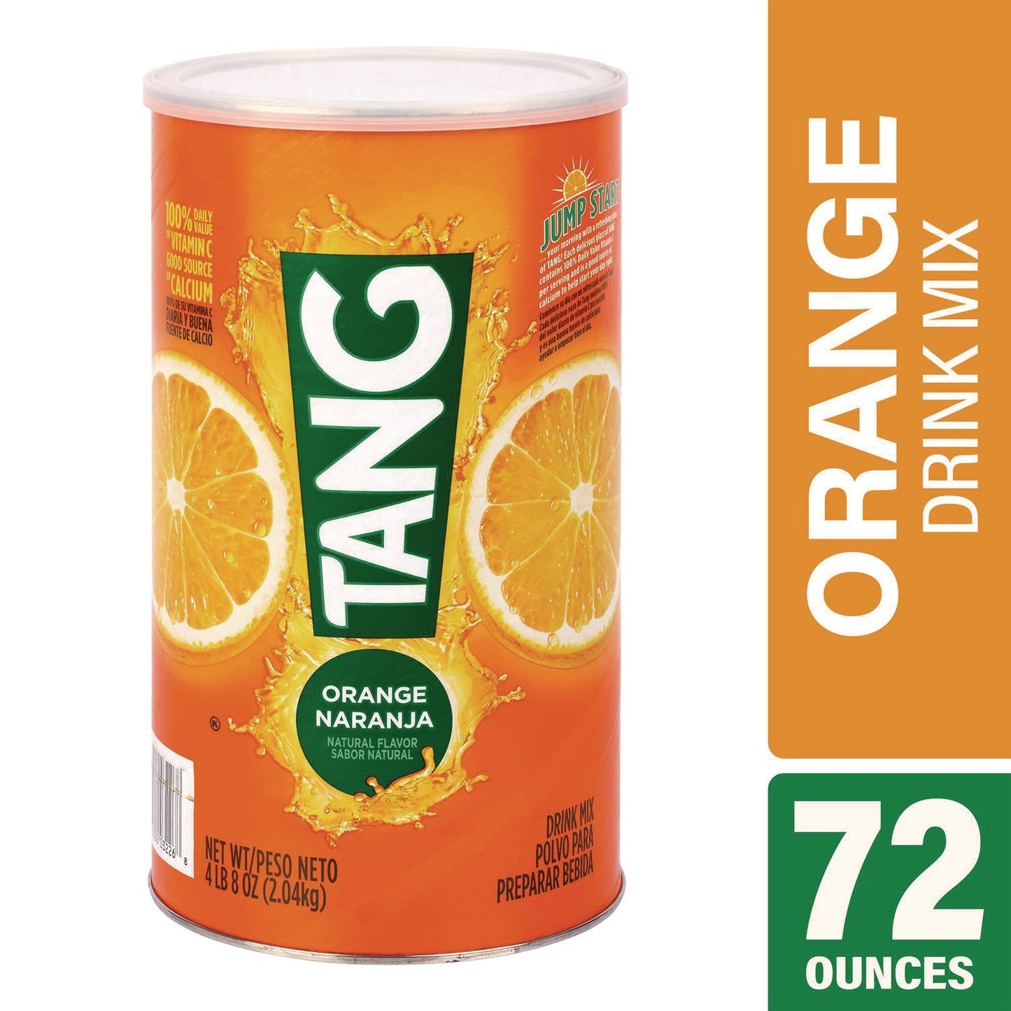 TANG® Orange Drink Mix, Orange, 72 oz Tub