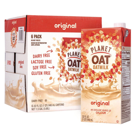 Planet Oat® Original Oat Milk Cartons, 32 oz Carton, 6/Carton
