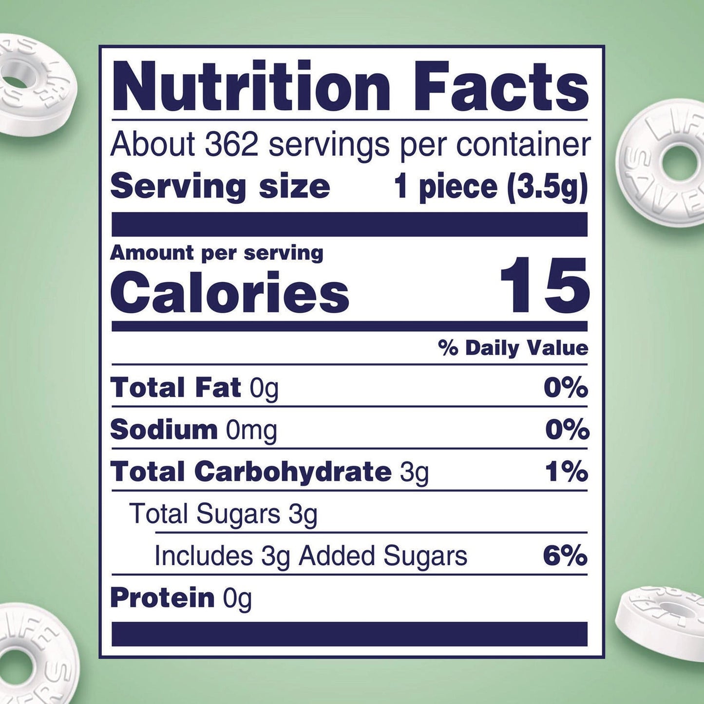LifeSavers® Hard Candy Mints, Party Size, Wint-O-Green, Individually Wrapped, 44.93 oz Bag