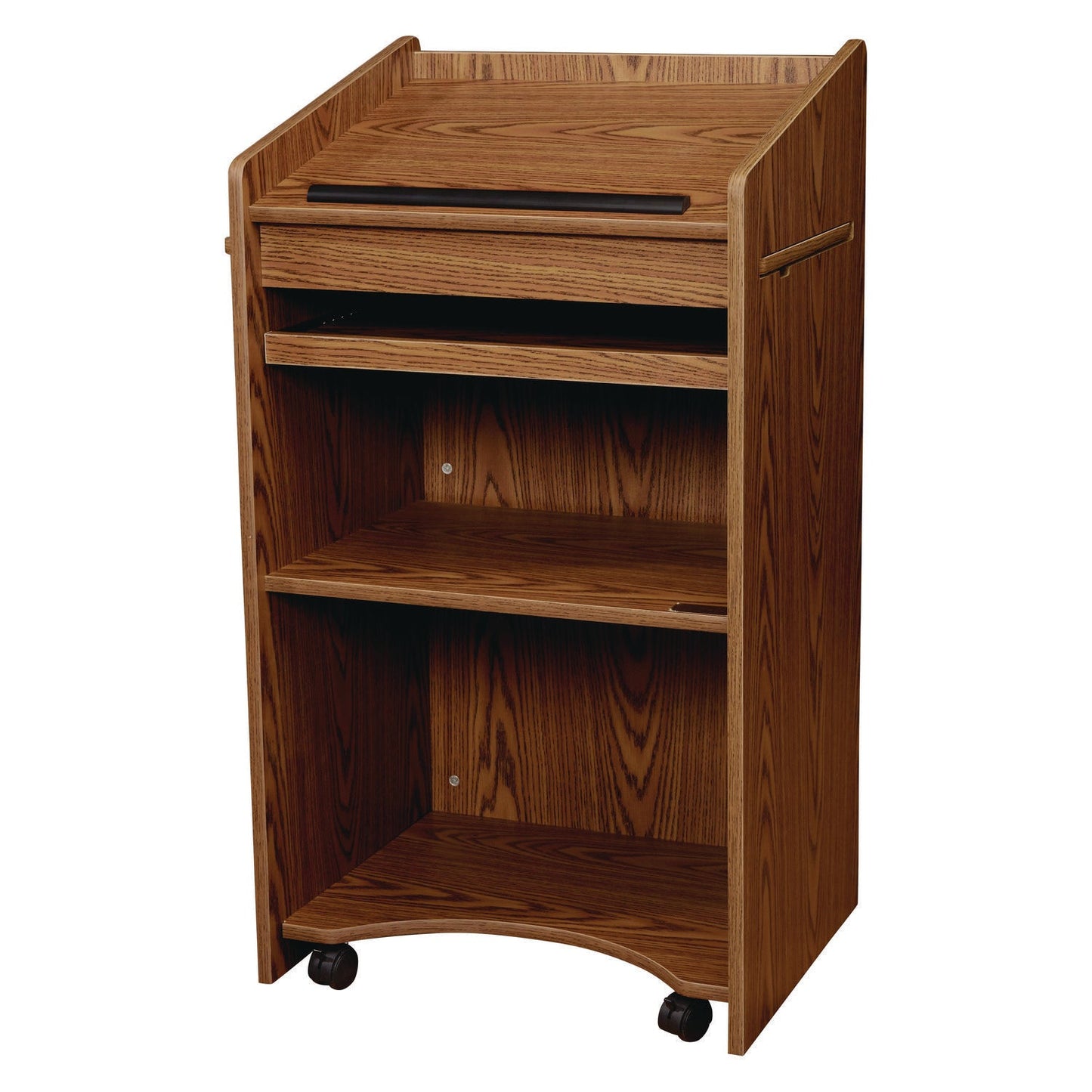 Oklahoma Sound® Aristocrat Non-Sound Lectern, 25 x 20 x 46, Oak