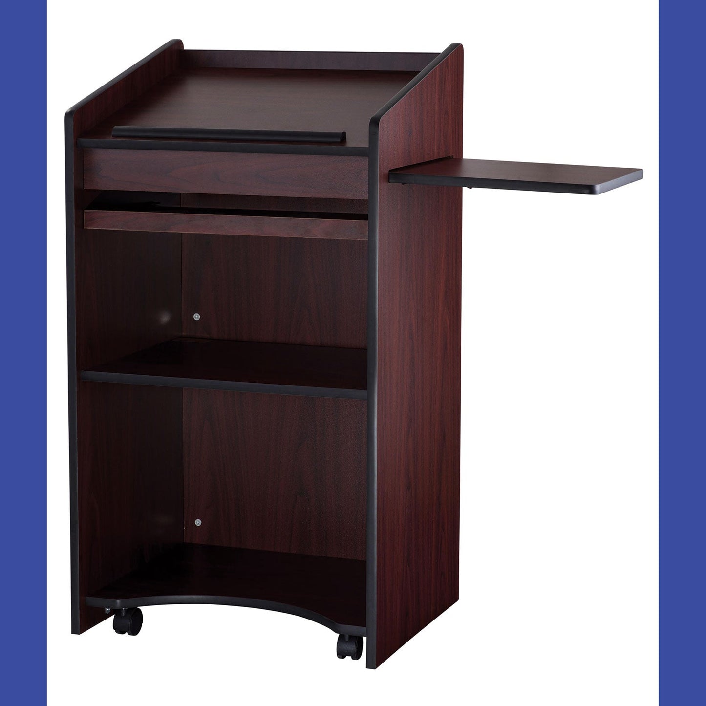 Oklahoma Sound® Aristocrat Non-Sound Lectern, 25 x 20 x 46, Mahogany