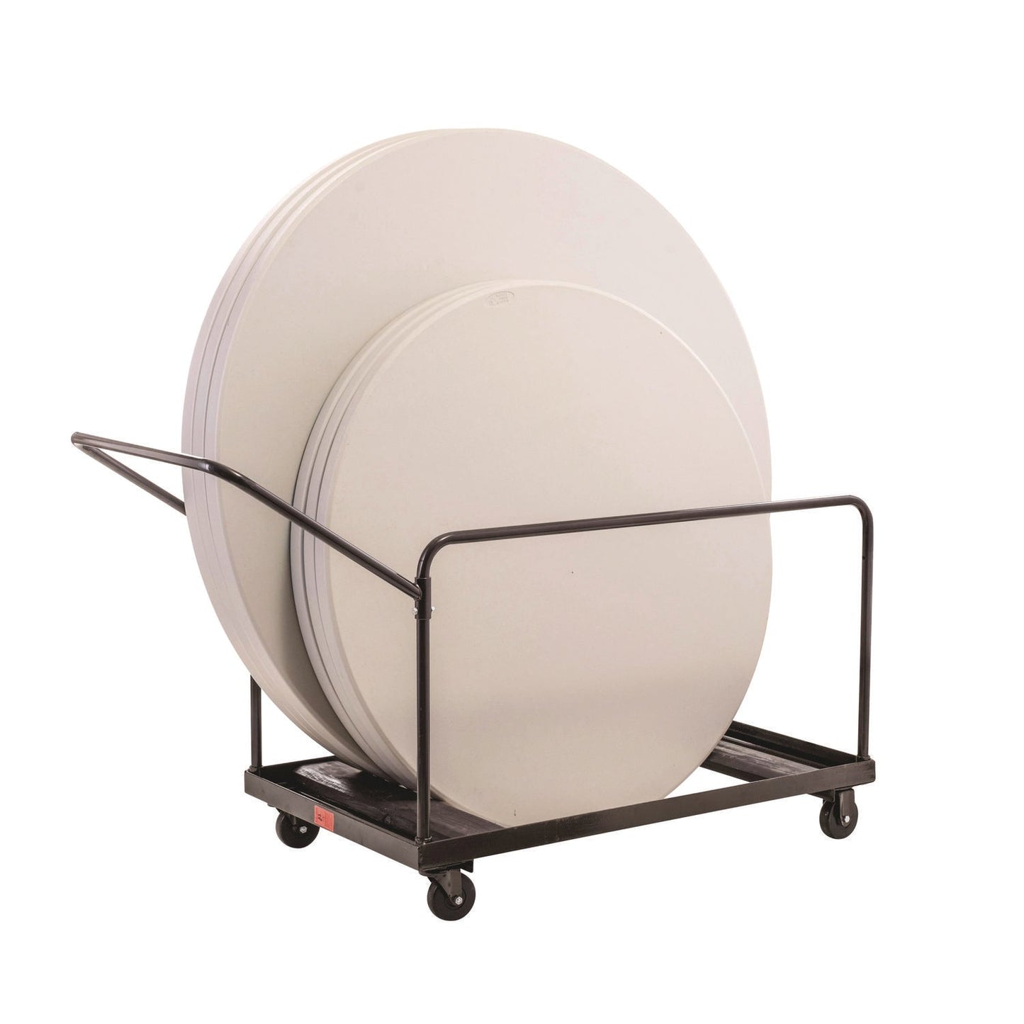NPS® Folding Table Dolly For Round Tables, 1,100 lb Capacity, 27.75" x 47.5" x 31.25", Brown