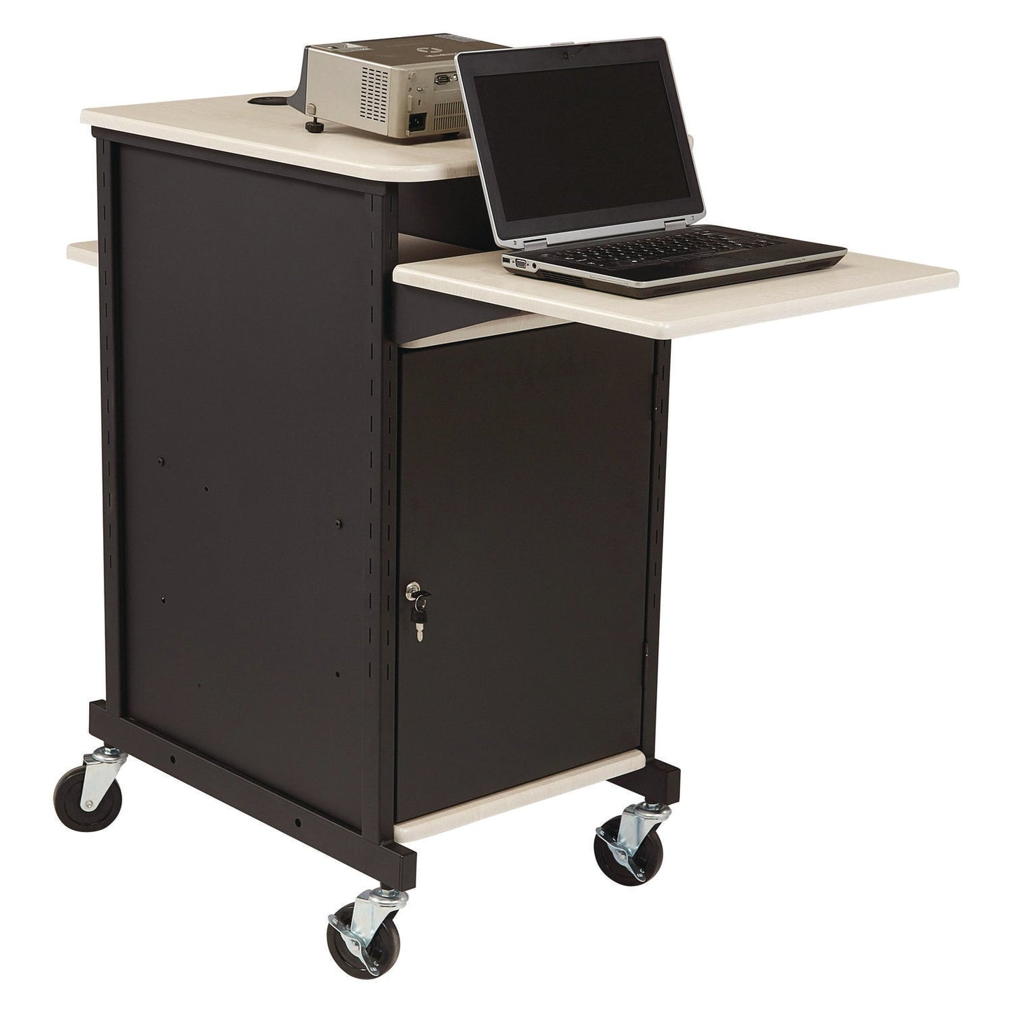 Oklahoma Sound® Jumbo Presentation Cart, 21 x 33 x 40, Ivory/Black