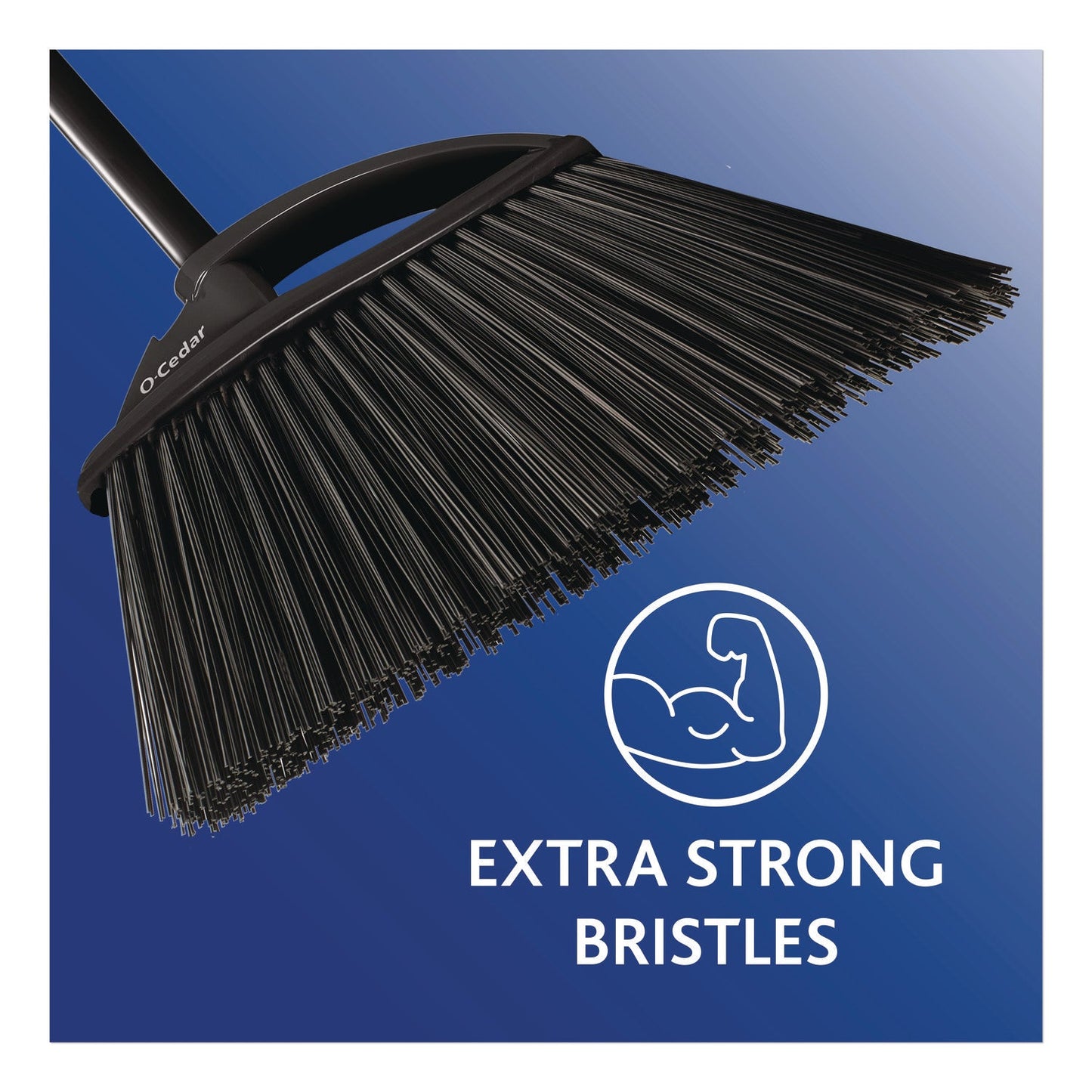O-Cedar® Outdoor PowerCorner Angle Broom, 48" Handle, Black/Gray