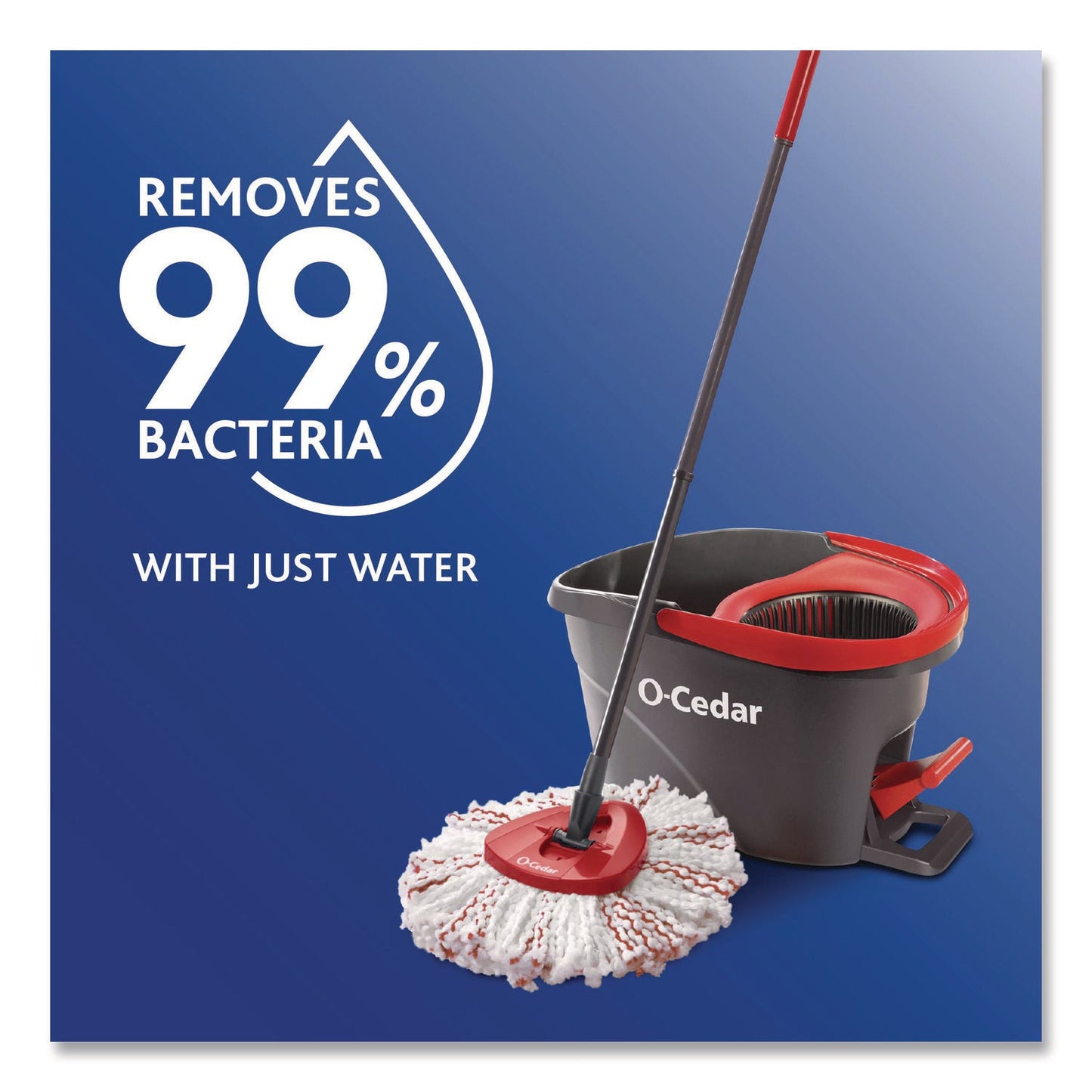 O-Cedar® EZWring Deep Clean Refill, Microfiber, Custom size for EZ Wring Mop System, Red/White