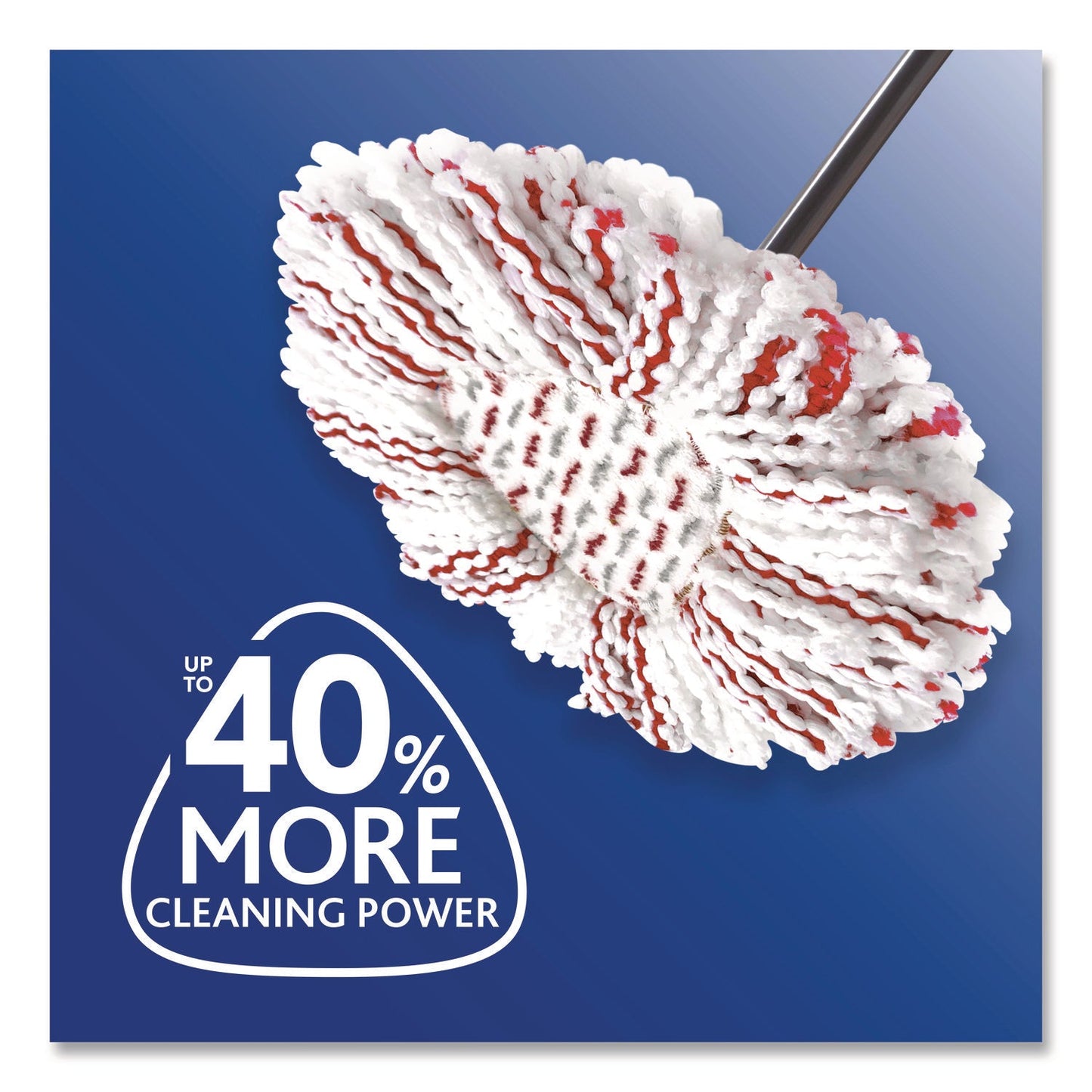 O-Cedar® EZWring Deep Clean Refill, Microfiber, Custom size for EZ Wring Mop System, Red/White