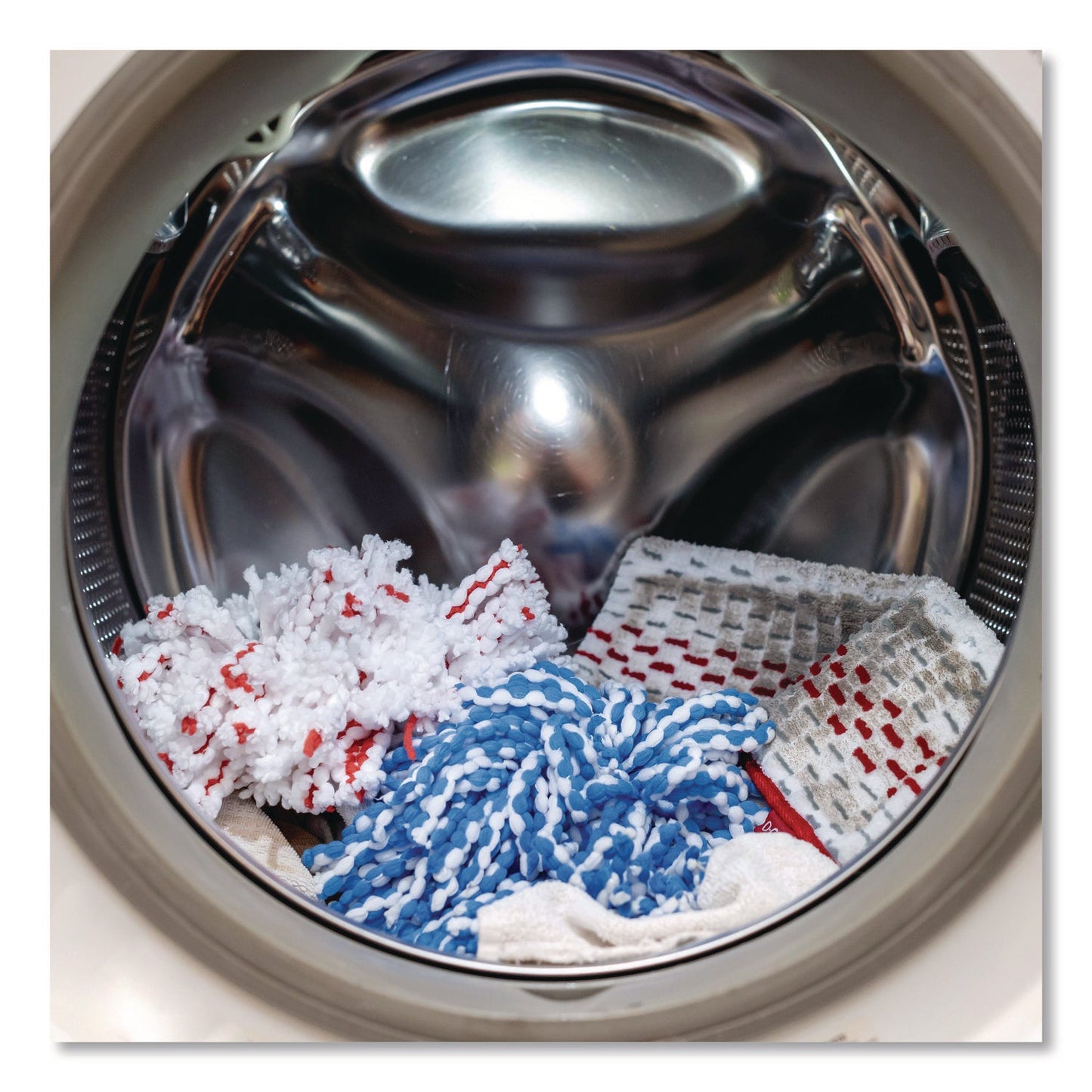 O-Cedar® EZWring Deep Clean Refill, Microfiber, Custom size for EZ Wring Mop System, Red/White