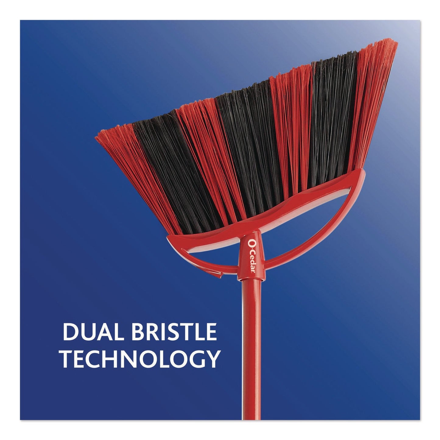 O-Cedar® One Sweep Large Broom, 48" Handle, Red/Black/Gray