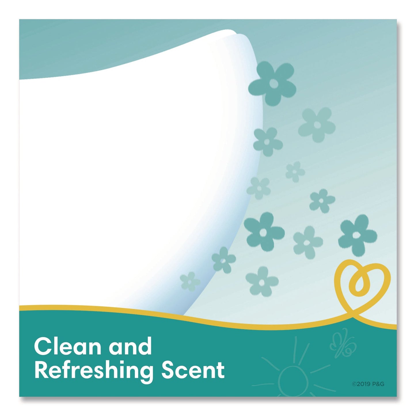 Pampers® Complete Clean baby Wipes, 1-Ply, 6.8 x 7, Baby Fresh, White, 72/Pack