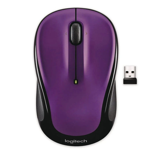 Logitech® M325S Wireless Mouse, 2.4 GHz Frequency, 32.8 ft Wireless Range, Left/Right Hand Use, Violet