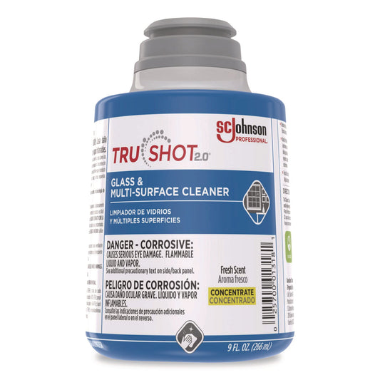 SC Johnson Professional® TruShot 2.0 Glass and Multisurface Cleaner, Fresh Scent, 9 oz Cartridge, 4/Carton