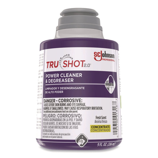 SC Johnson Professional® TruShot 2.0 Power Cleaner, Fresh Scent, 9 oz Cartridge, 4/Carton
