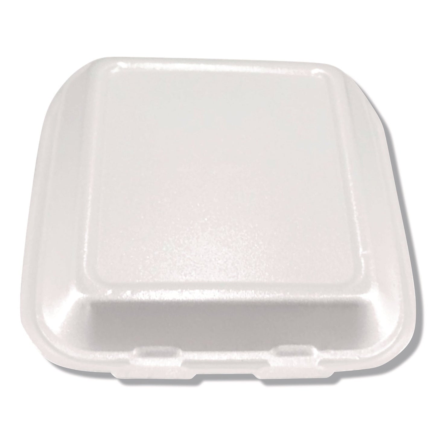 Plastifar Foam Hinged Lid Containers, 3-Compartment, 7.56 x 8.25 x 2.38, White, Foam, 200/Carton
