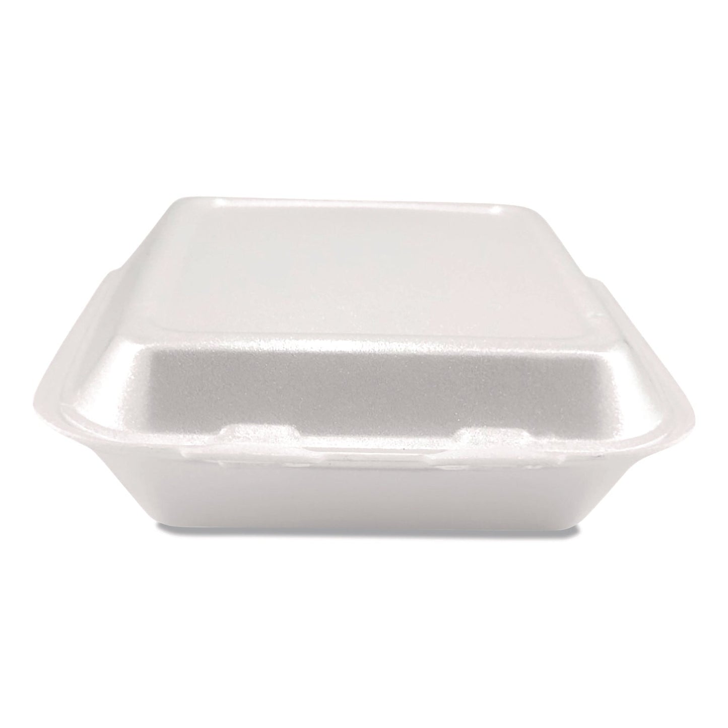 Plastifar Foam Hinged Lid Containers, 3-Compartment, 7.56 x 8.25 x 2.38, White, Foam, 200/Carton