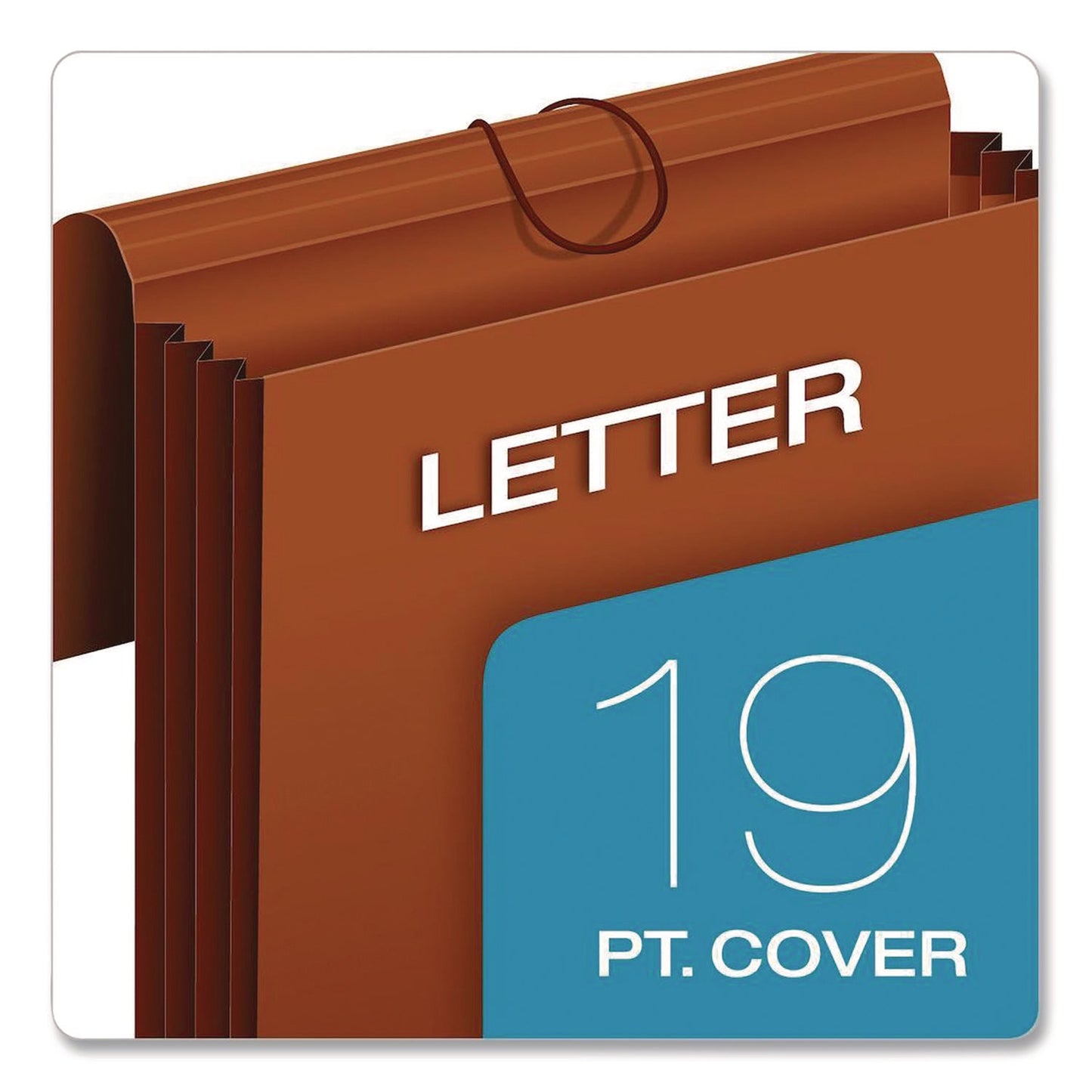Pendaflex® Extra-Wide Expanding Wallet, 5.25" Expansion, 1 Section, Flap/Elastic Cord Closure, Letter Size, Redrope, 10/Box