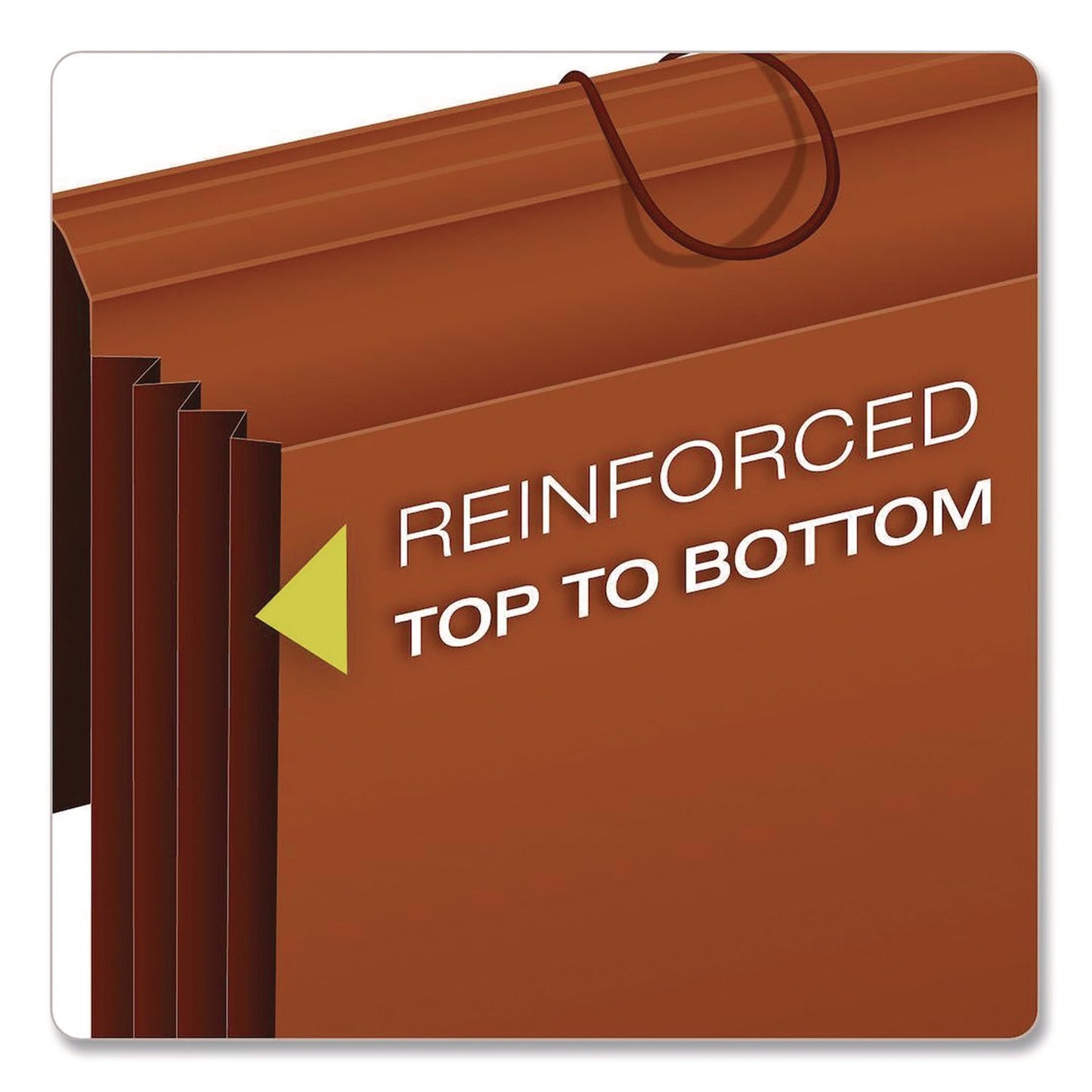 Pendaflex® Extra-Wide Expanding Wallet, 5.25" Expansion, 1 Section, Flap/Elastic Cord Closure, Letter Size, Redrope, 10/Box