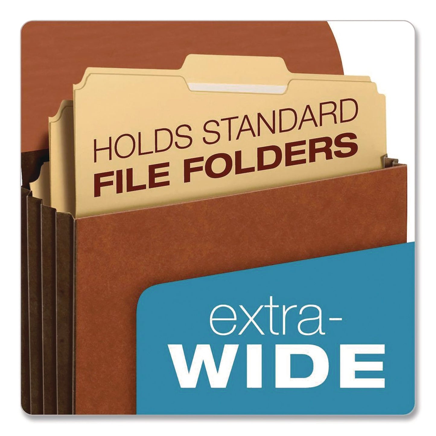 Pendaflex® Extra-Wide Expanding Wallet, 5.25" Expansion, 1 Section, Flap/Elastic Cord Closure, Letter Size, Redrope, 10/Box