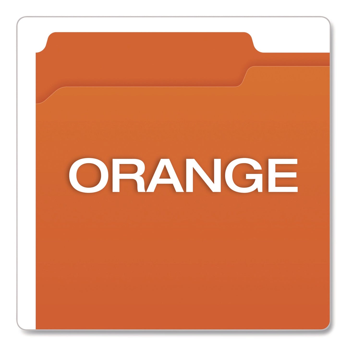 Pendaflex® Colored File Folders with Grid-Ruled Interiors, 1/3-Cut: Assorted Positions, Legal Size, Bright Orange/White, 100/Box