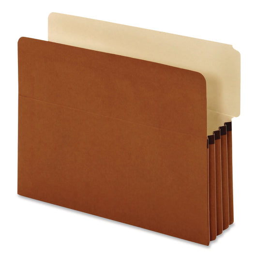 Pendaflex® End Tab File Pocket, 3.5" Expansion, Letter Size, Redrope, 10/Box