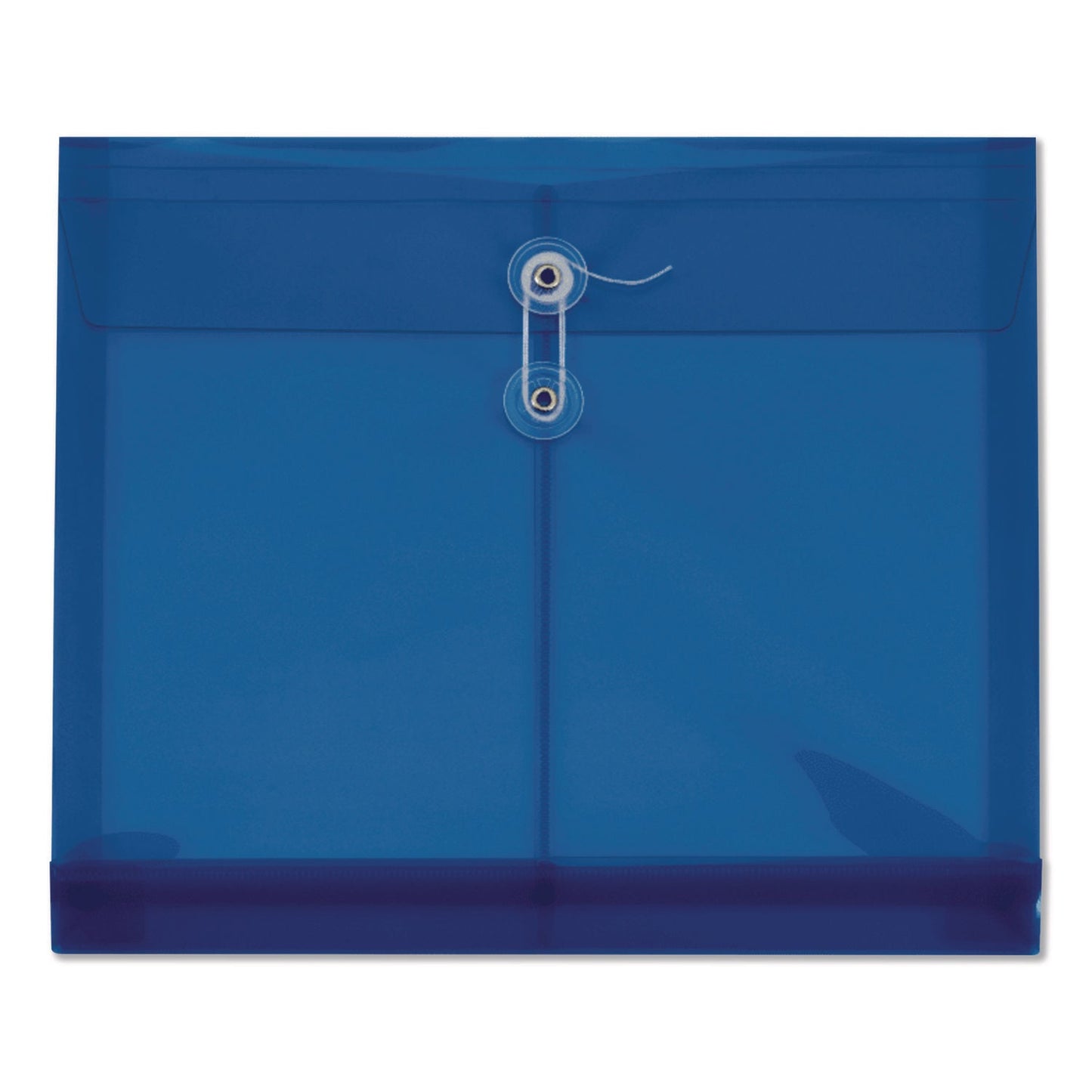 Pendaflex® Poly Document File, String and Button Closure, 10 x 13, Blue, 5/Pack
