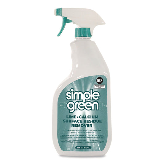 Simple Green® Lime Calcium Surface Residue Remover, 32 oz Spray Bottle, 12/Carton